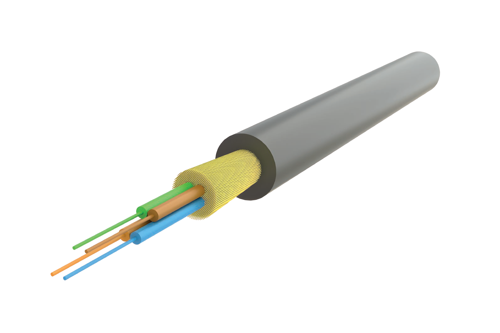 Ruggedized Tactical Fiber Optic Distribution Cable (4 Fibers)